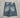 Denim shorts “sky fade”