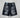 Denim shorts “carbon splatter”