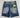 Denim shorts double ripped